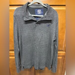 American Eagle Outfitters Dark Gray Polo Shirt